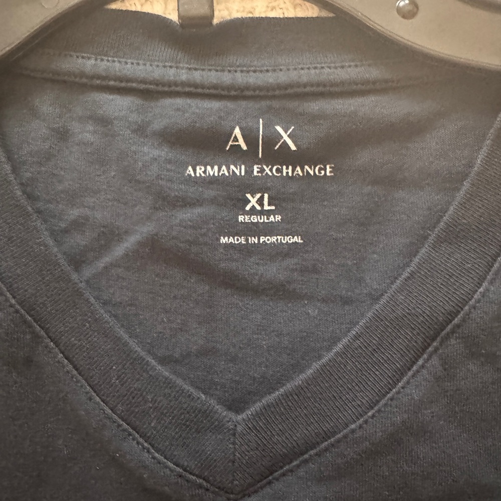 Armani Exchange navy V-Neck Men's tshirt
